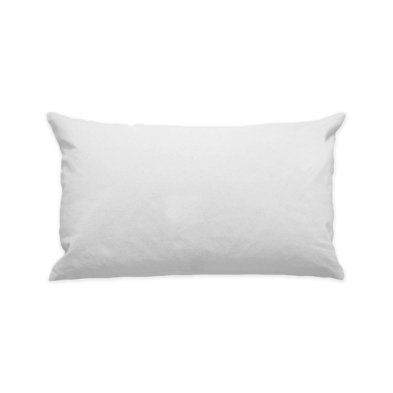 10"x18" White Cotton Canvas Decorative Pillow Case