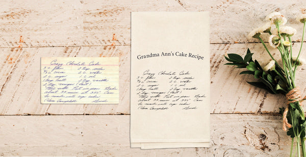 How to Turn your Family Recipe into Kitchen Towels