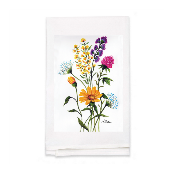 Personalized White Flour Sack Tea Towel