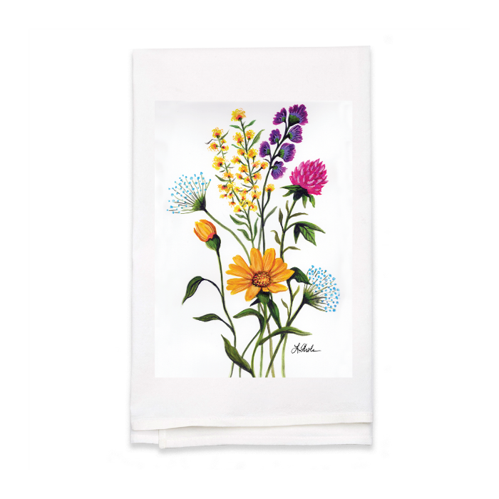Personalized White Flour Sack Tea Towel