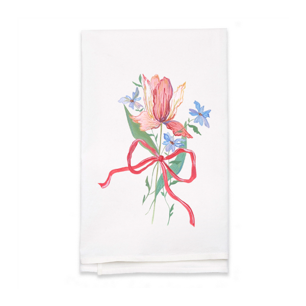 Personalized White Flour Sack Tea Towel