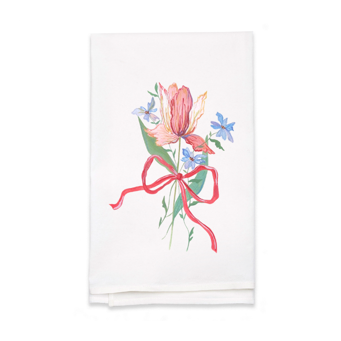 Personalized White Flour Sack Tea Towel