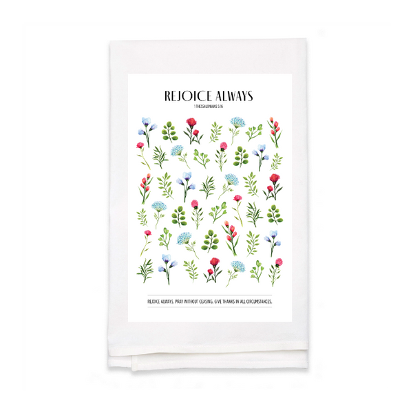 Personalized White Flour Sack Tea Towel