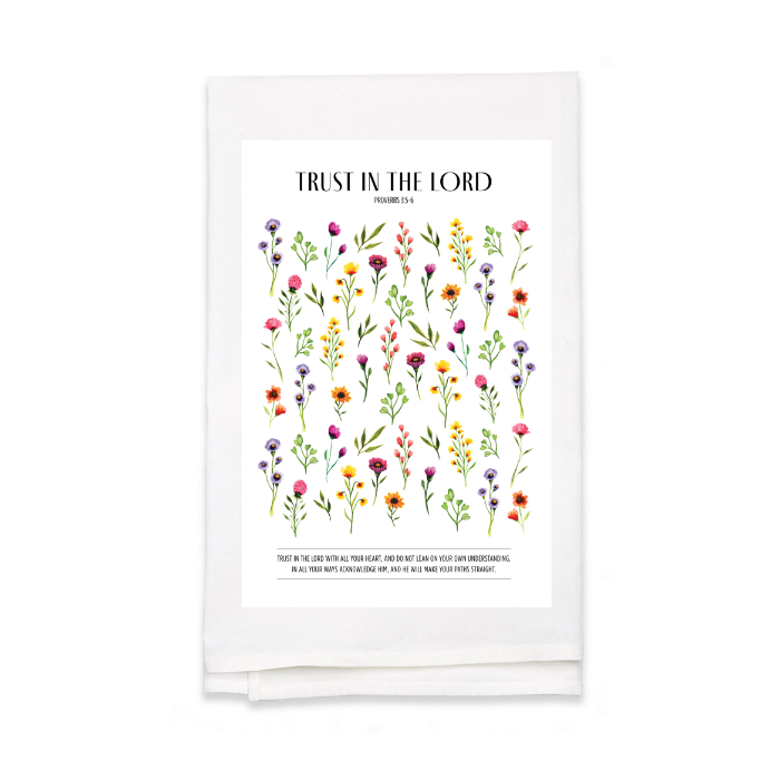 Personalized White Flour Sack Tea Towel