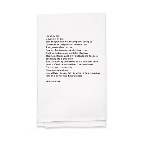 Personalized White Flour Sack Tea Towel