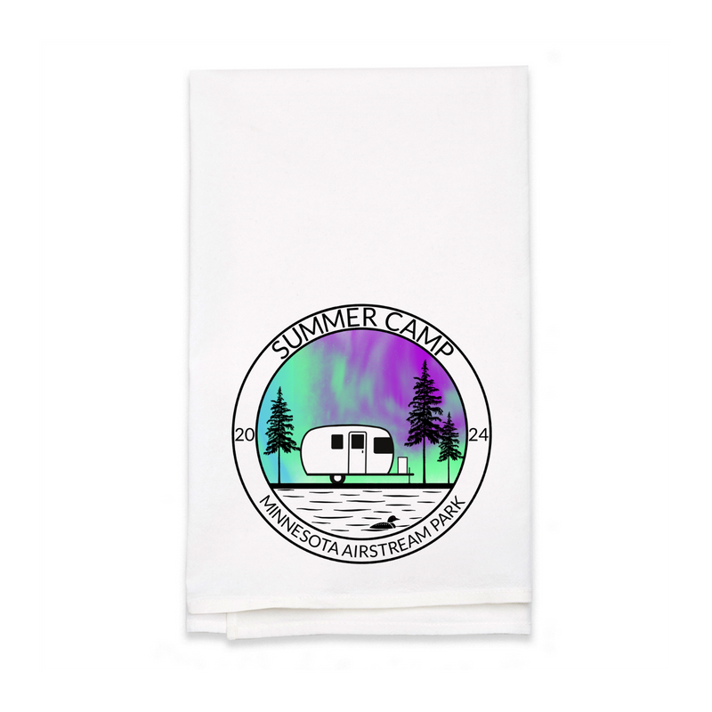Personalized White Flour Sack Tea Towel