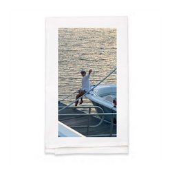 Personalized White Flour Sack Tea Towel