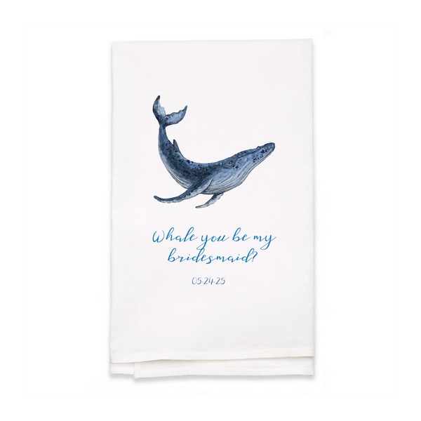 Personalized White Flour Sack Tea Towel
