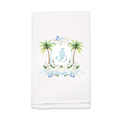 Personalized White Flour Sack Tea Towel