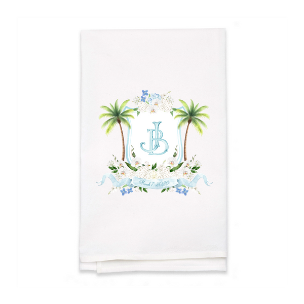 Personalized White Flour Sack Tea Towel