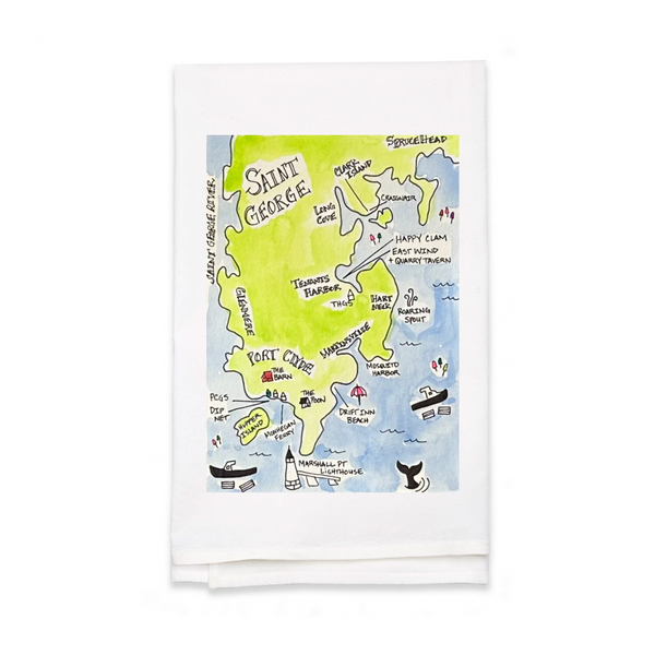 Personalized White Flour Sack Tea Towel