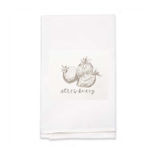Personalized White Flour Sack Tea Towel