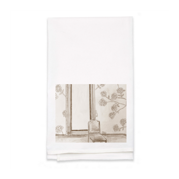Personalized White Flour Sack Tea Towel