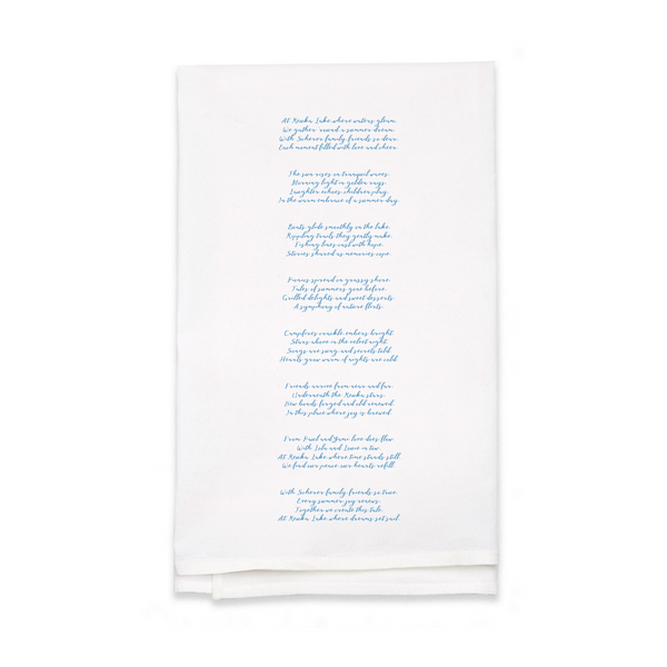 Personalized White Flour Sack Tea Towel