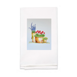 Personalized White Flour Sack Tea Towel