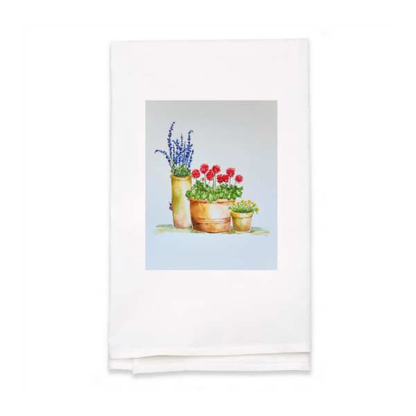 Personalized White Flour Sack Tea Towel