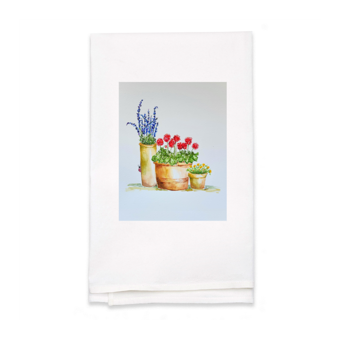 Personalized White Flour Sack Tea Towel