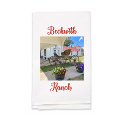 Personalized White Flour Sack Tea Towel