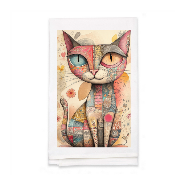 Personalized White Flour Sack Tea Towel