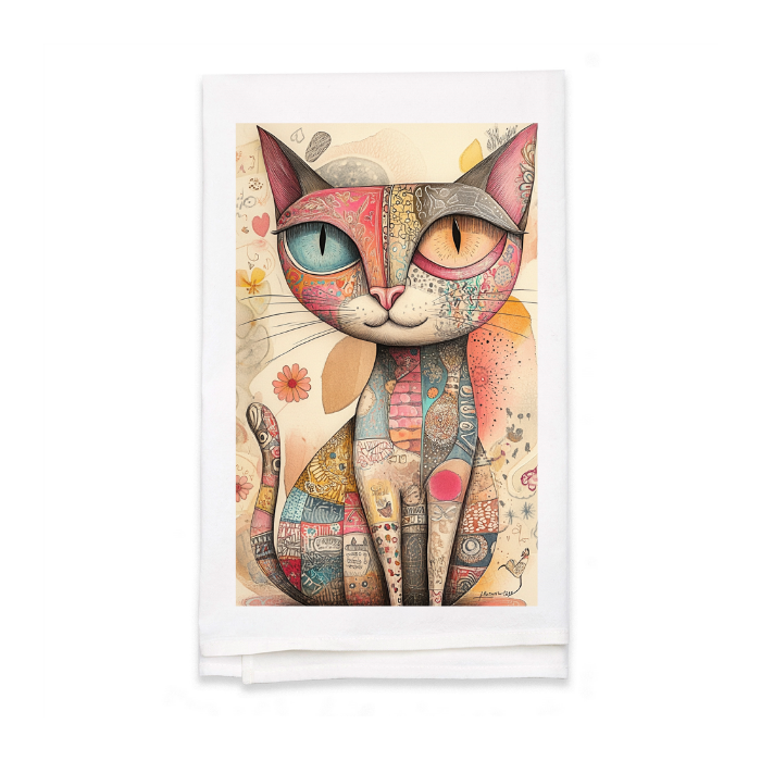 Personalized White Flour Sack Tea Towel