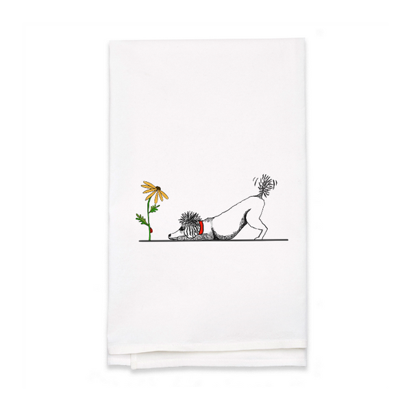 Personalized White Flour Sack Tea Towel