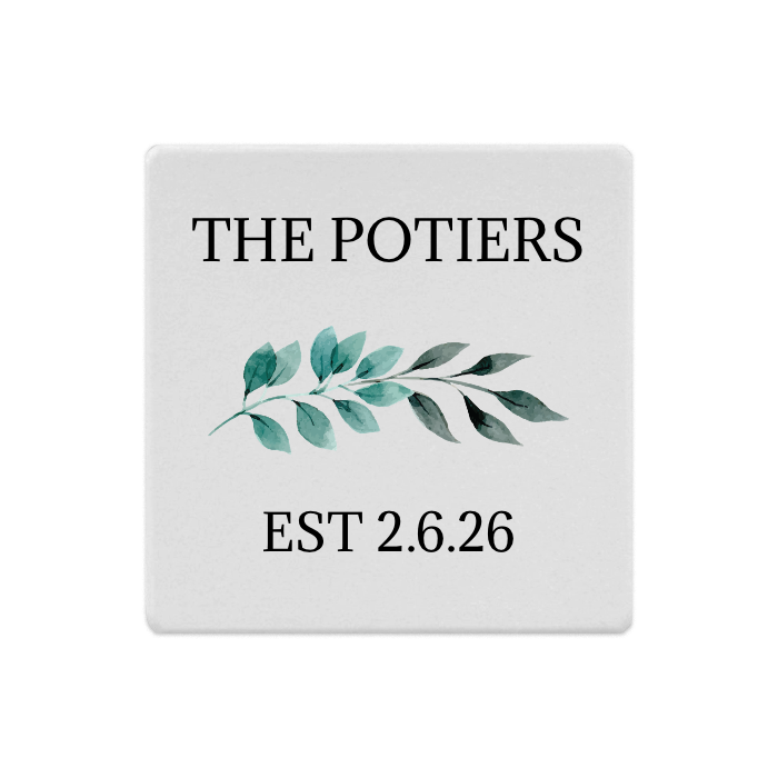 Personalized Absorbent Square Ceramic Stone Coaster