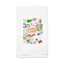 Personalized White Flour Sack Tea Towel