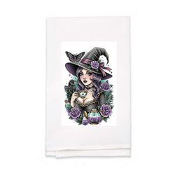 Personalized White Flour Sack Tea Towel