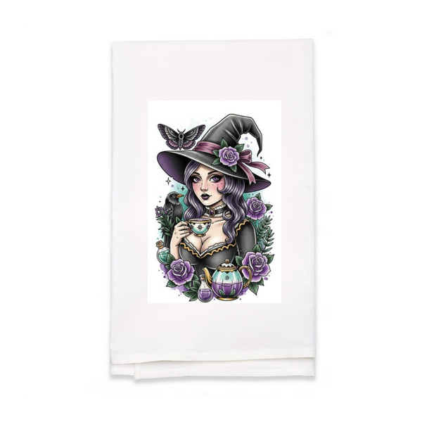 Personalized White Flour Sack Tea Towel
