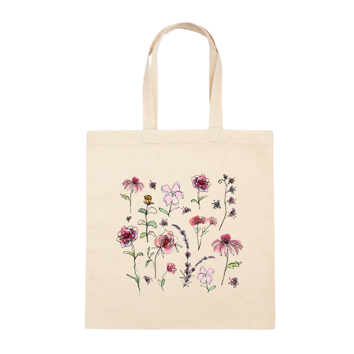 Personalized Square Canvas Tote Bag
