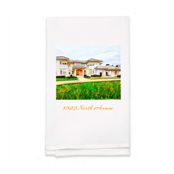 Personalized White Flour Sack Tea Towel