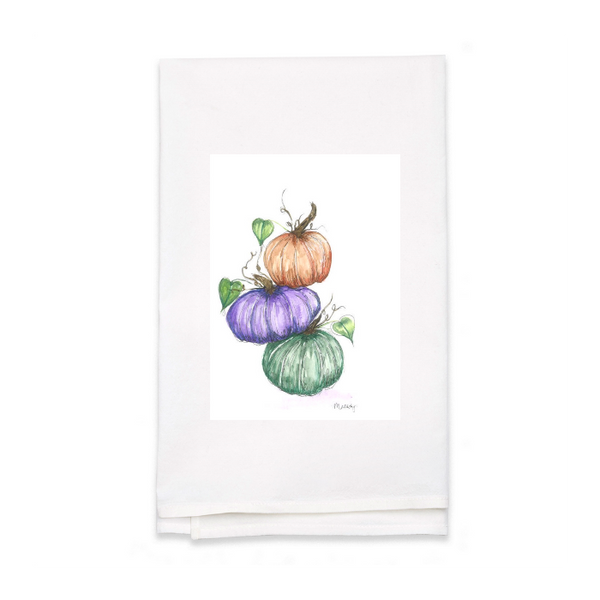 Personalized White Flour Sack Tea Towel