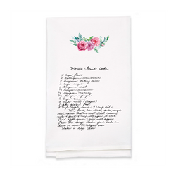 Personalized White Flour Sack Tea Towel