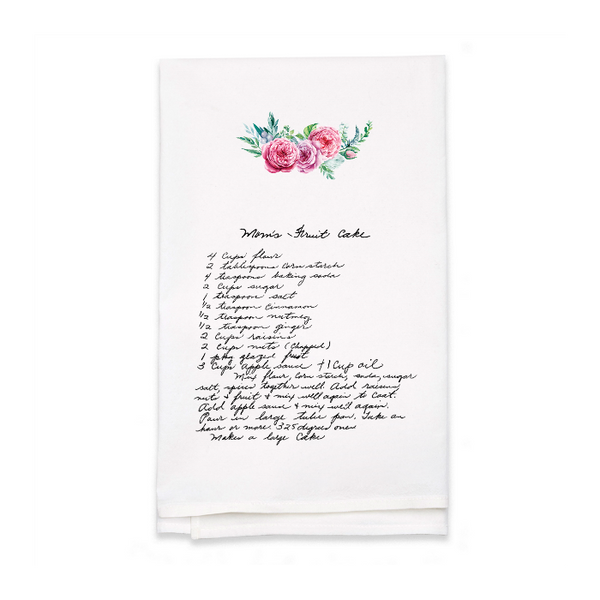 Personalized White Flour Sack Tea Towel