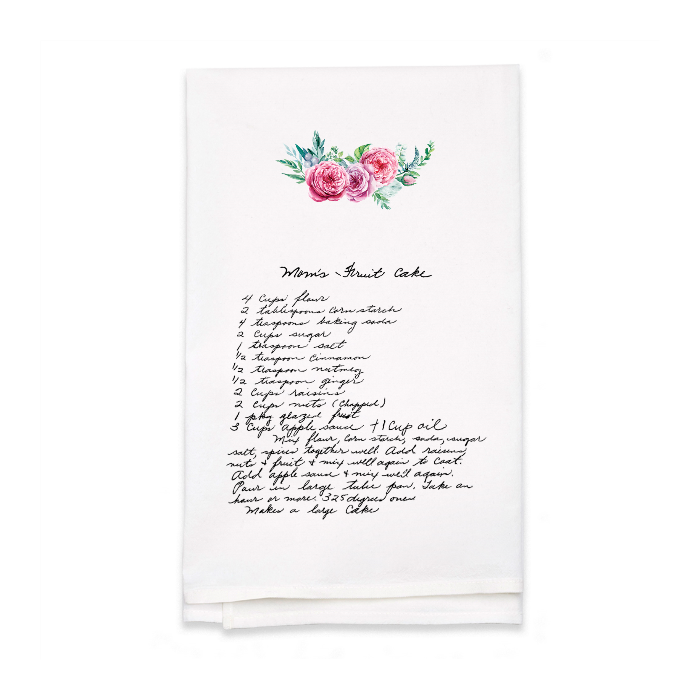 Personalized White Flour Sack Tea Towel