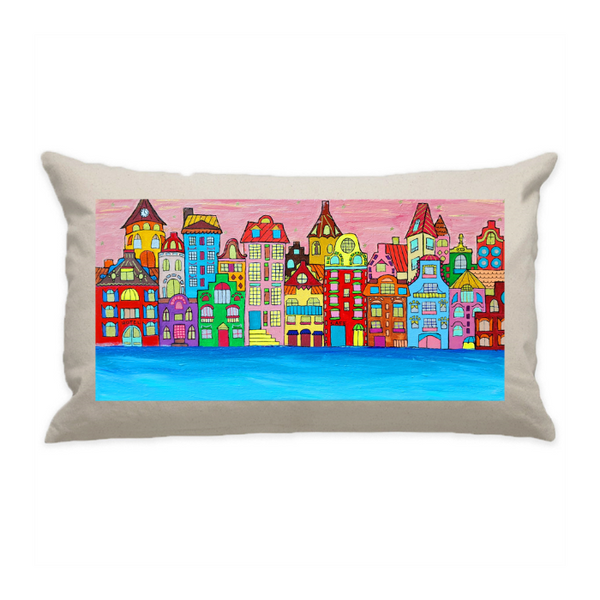 10"x18" Natural Cotton Canvas Decorative Pillow Case