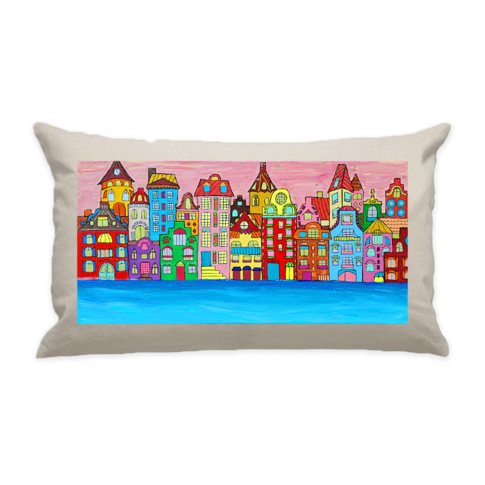 10"x18" Natural Cotton Canvas Decorative Pillow Case