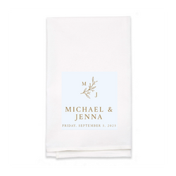 Personalized White Flour Sack Tea Towel