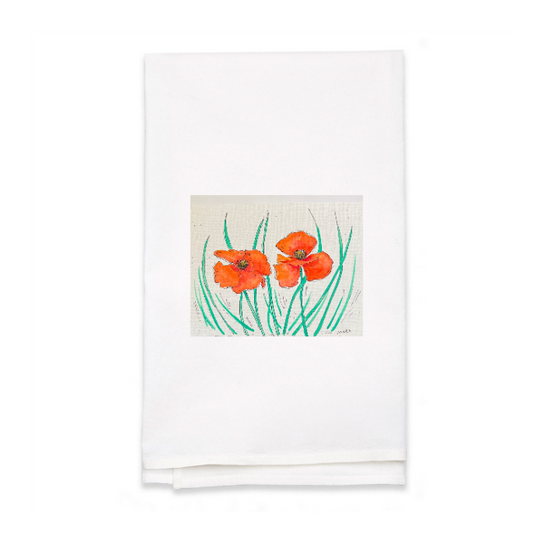 Personalized White Flour Sack Tea Towel