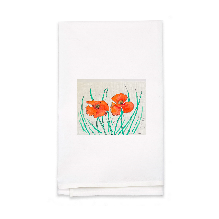 Personalized White Flour Sack Tea Towel