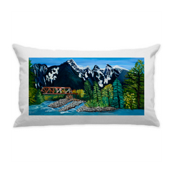10"x18" White Cotton Canvas Decorative Pillow Case