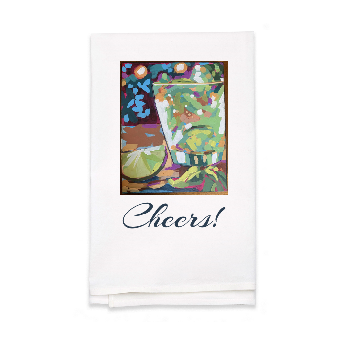 Personalized White Flour Sack Tea Towel