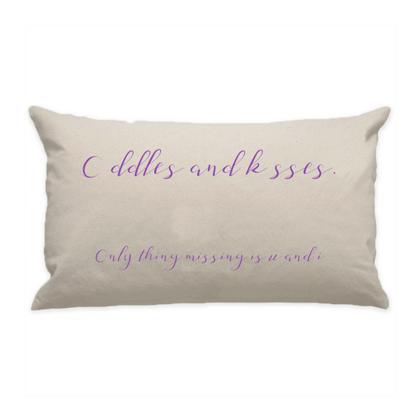 10"x18" Natural Cotton Canvas Decorative Pillow Case