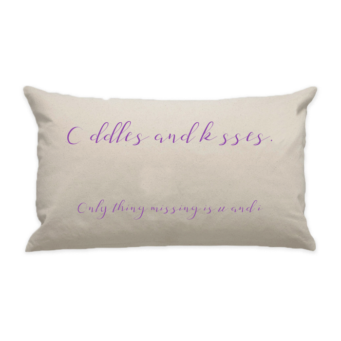 10"x18" Natural Cotton Canvas Decorative Pillow Case