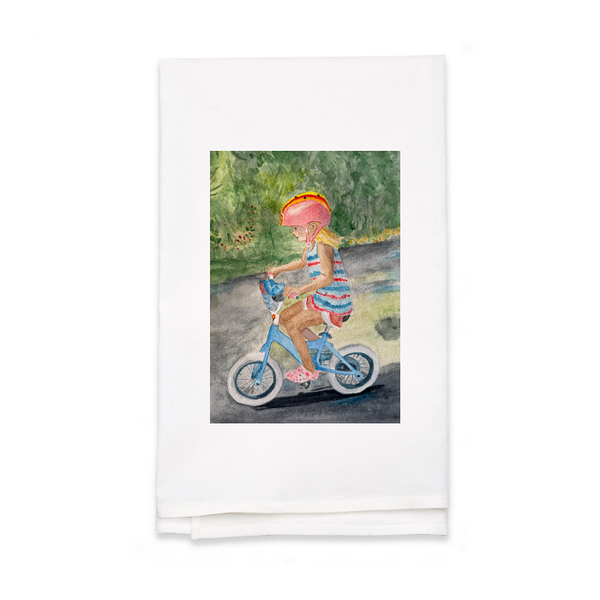 Personalized White Flour Sack Tea Towel