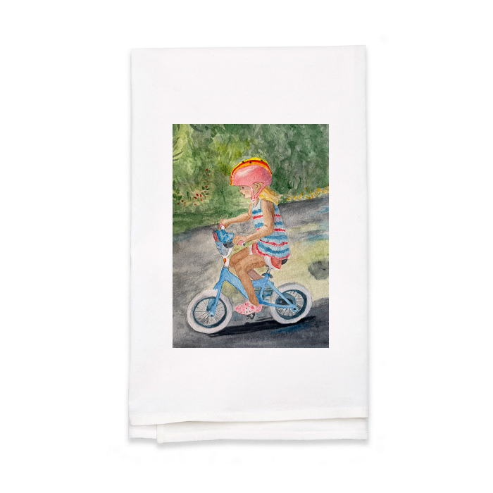 Personalized White Flour Sack Tea Towel