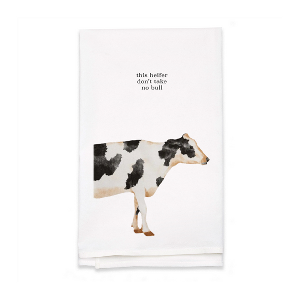 Personalized White Flour Sack Tea Towel