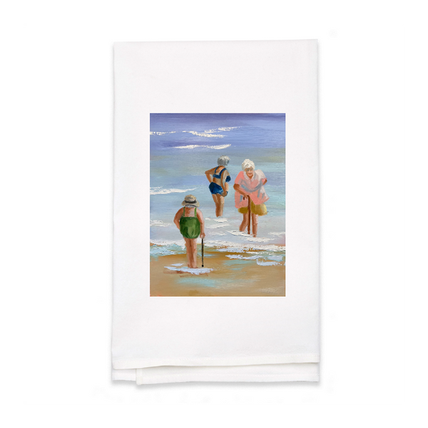 Personalized White Flour Sack Tea Towel