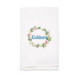 Personalized White Flour Sack Tea Towel