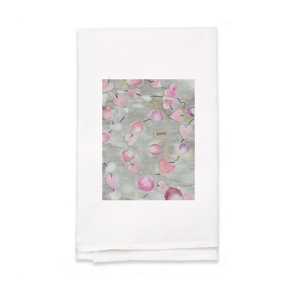Personalized White Flour Sack Tea Towel